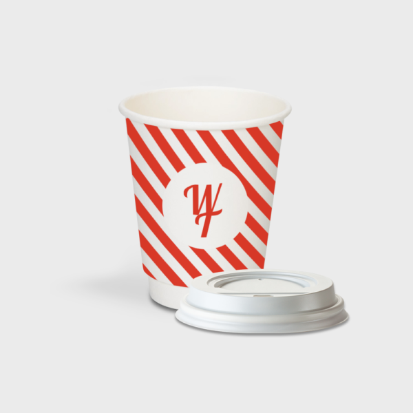 Vaso de cartón una capa