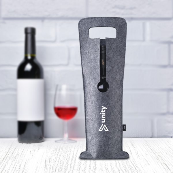 Bolsa de fieltro para botella de vino