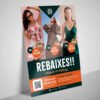 Flyers promocionales para tienda de moda, rebajas