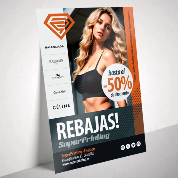Flyers publicitarios personalizados impresos a color sobre papel de alta calidad - SuperPrinting