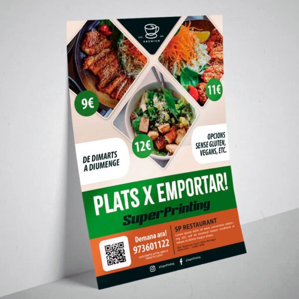 Flyers publicitarios personalizados impresos a color sobre papel de alta calidad – SuperPrinting