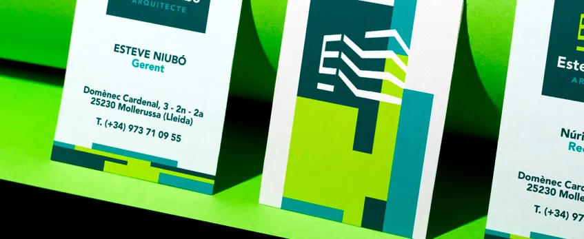 Esteve Niubó · Arquitecte, Impresión de Tarjetas de visita
