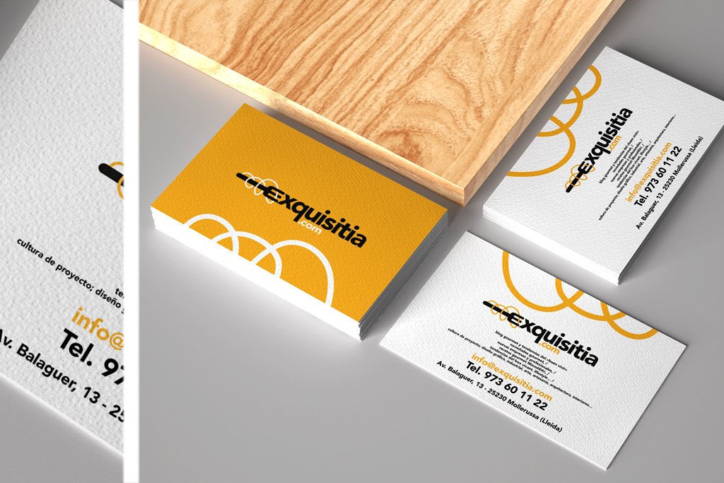 Exquisitia.com magazine gourmet y de tendencias, impresión de tarjetas de visita 2 Impresión online de tarjetas de visita de lujo para Exquisitia.com - SuperPrinting