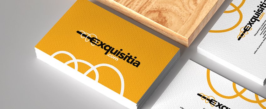 Impresión de tarjetas de visita para Exquisitia blog gourmet
