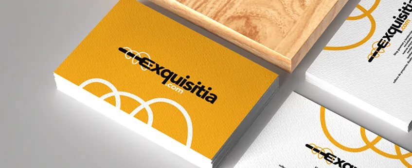 Impresión de tarjetas de visita para Exquisitia blog gourmet