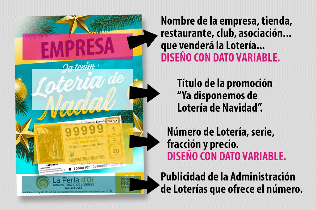 Diseño de Cartel de Lotería de Navidad e Impresión 2 Diseño Gráfico de Cartel de Lotería de Navidad realizado en SuperPrinting