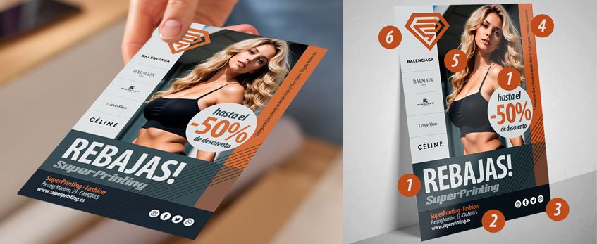 Información que debe incluir un flyer eficaz para tiendas de moda