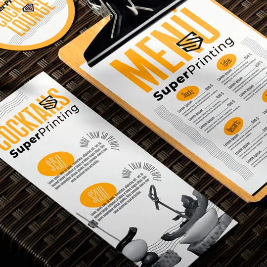 Home 8 Elementos de diseño e impresión de restaurante