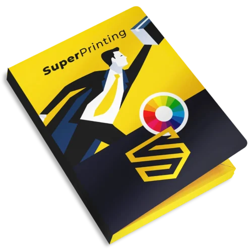 Imprimir carpetas corporativas con solapa encolada en SuperPrinting imprenta online