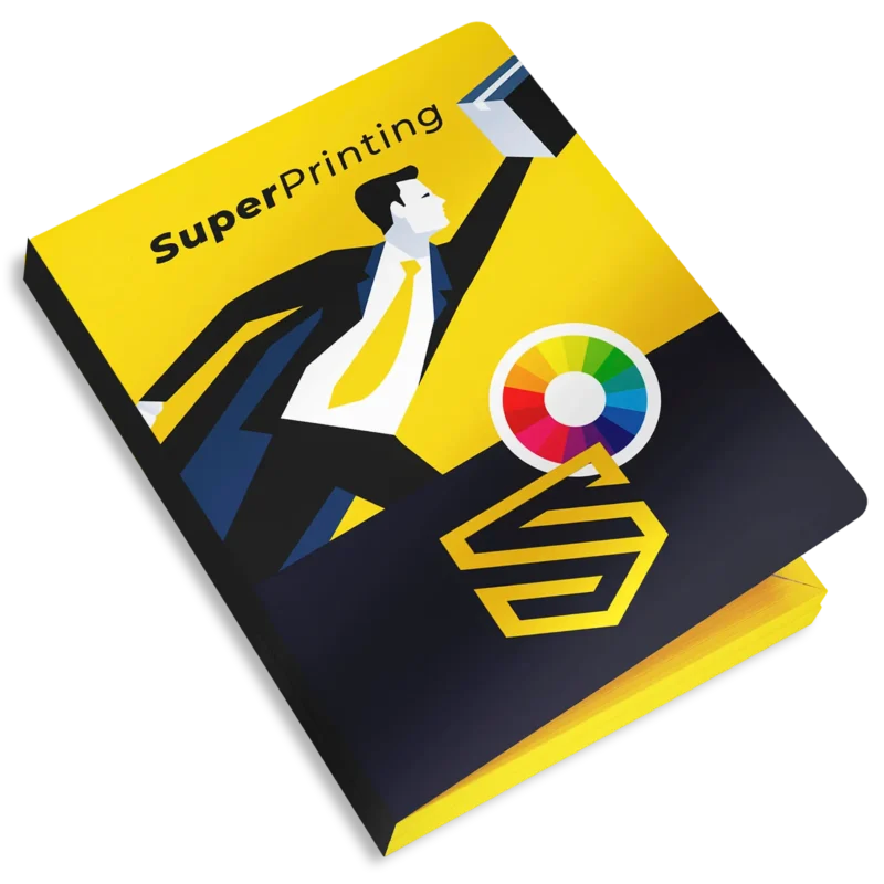 Imprimir carpetas corporativas con solapa encolada en SuperPrinting imprenta online