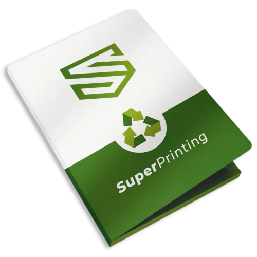 Imprimir carpetas en cartón reciclado en SuperPrinting imprenta online