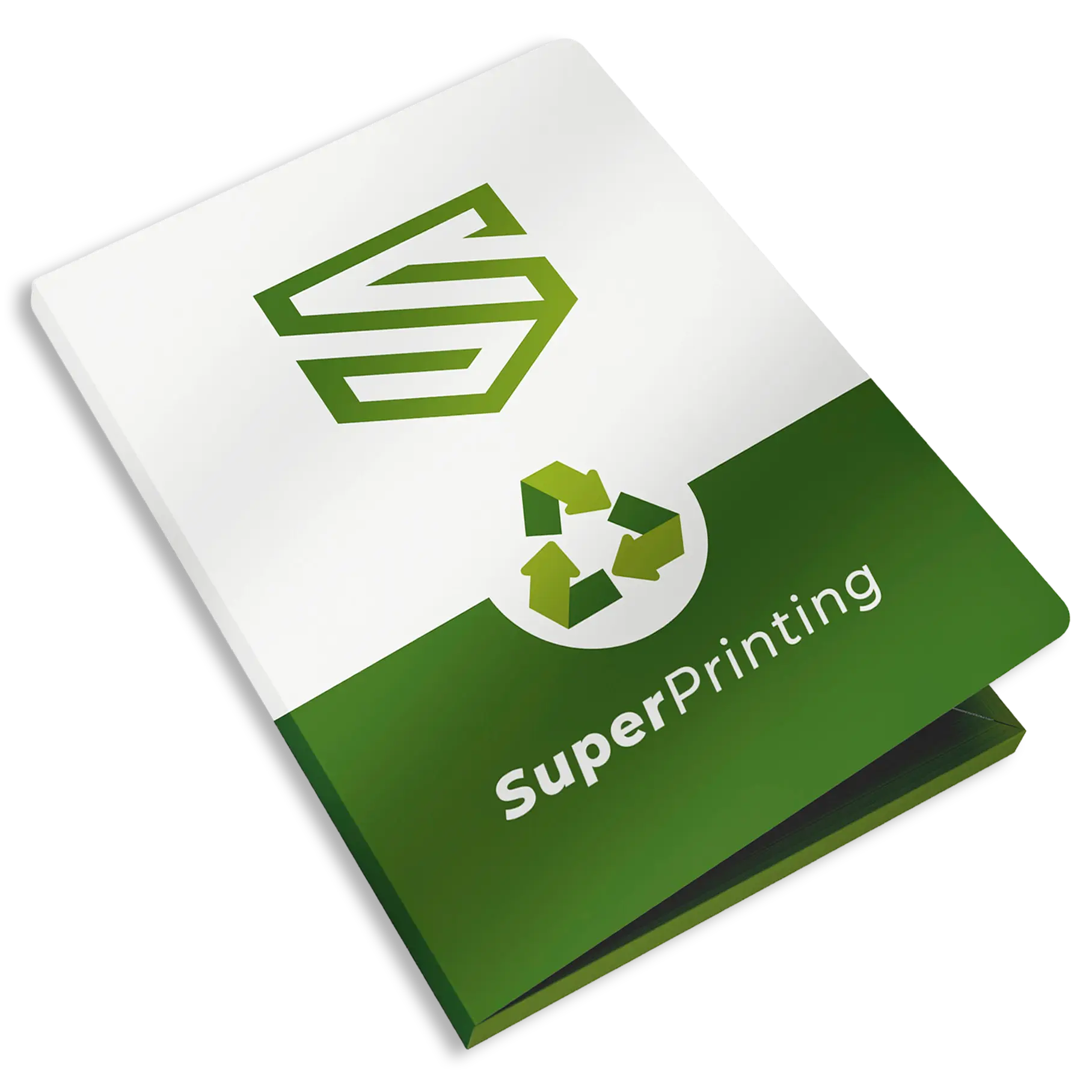 Imprimir carpetas en cartón reciclado en SuperPrinting imprenta online