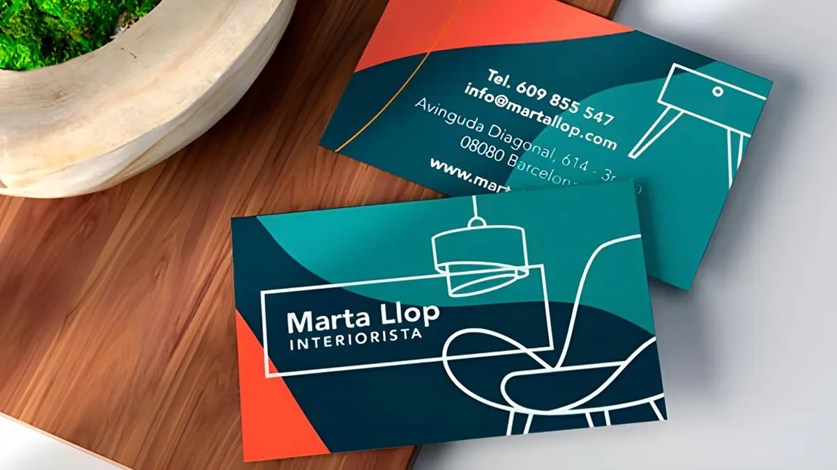 Ejemplo topi de tarjeta de visita profesional laminada mate a 2 caras