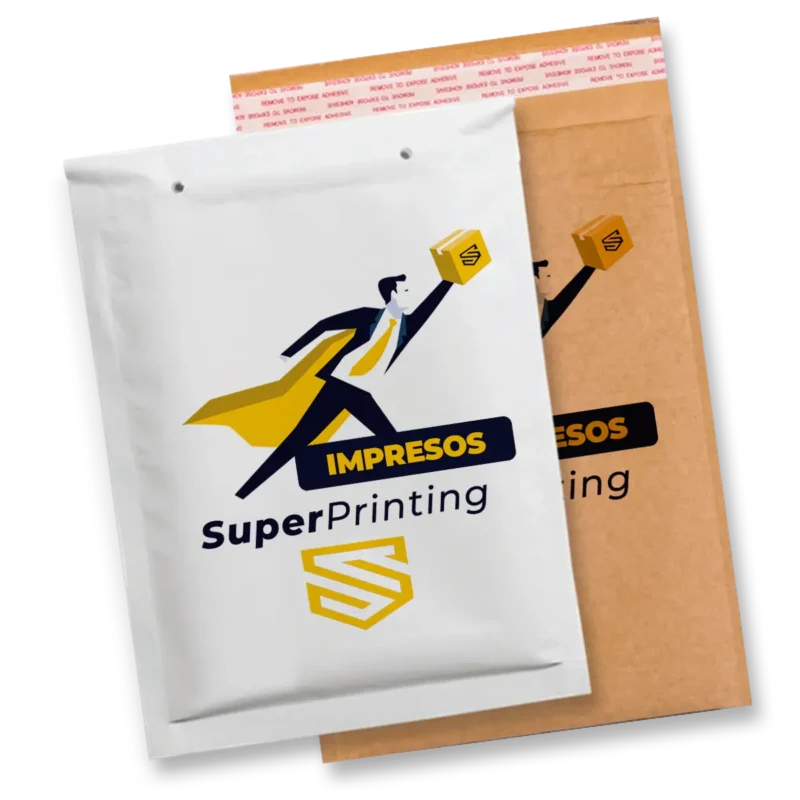 Imprimir sobres acolchados con burbujas o papel kraft en nido de abeja, para envíos delicados