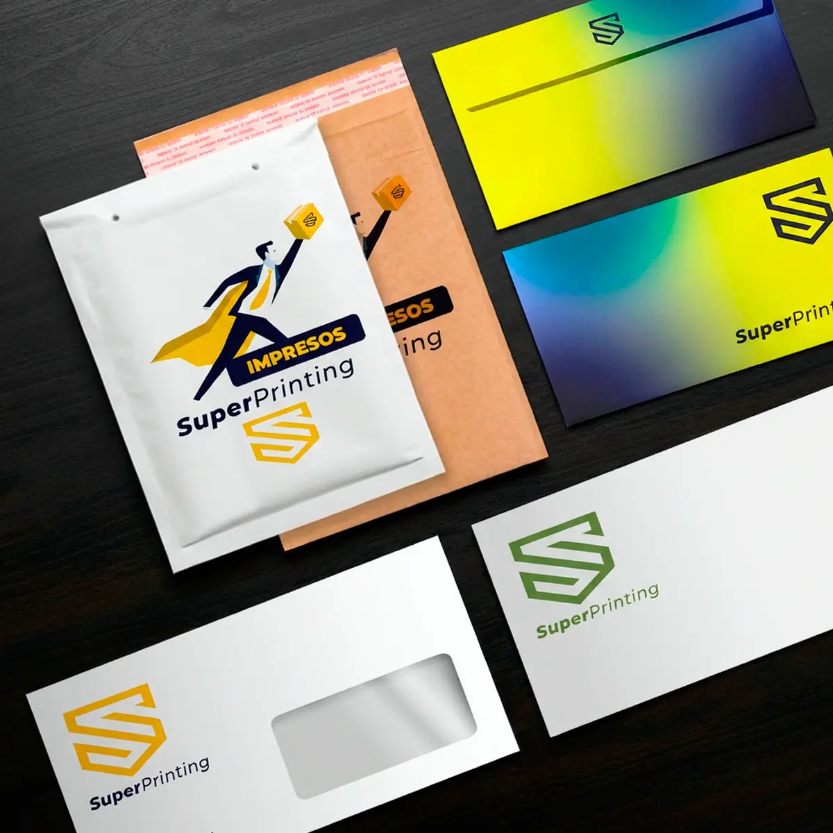 Imprimir sobres corporativos personalizados en SuperPrinting Imprenta Online