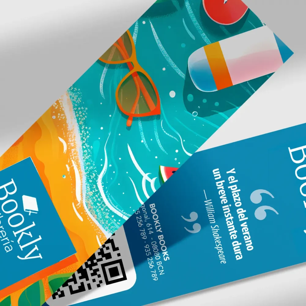 Detalle de marcapáginas personalizados en SuperPrinting