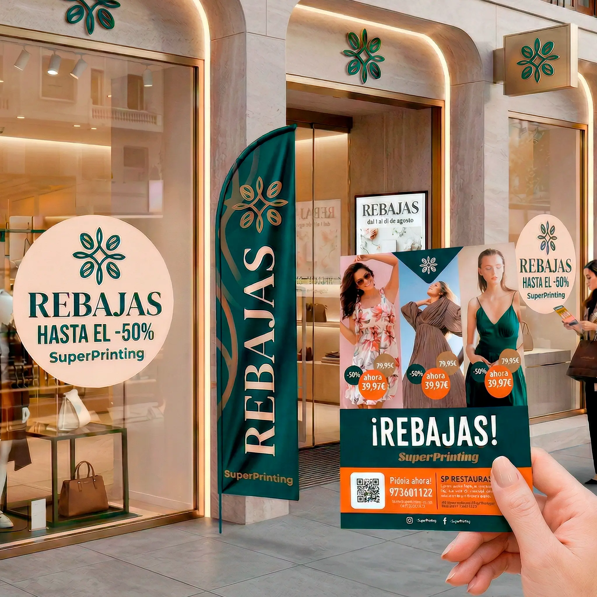 Pack publicidad rebajas tiendas y comercios de SuperPrinting