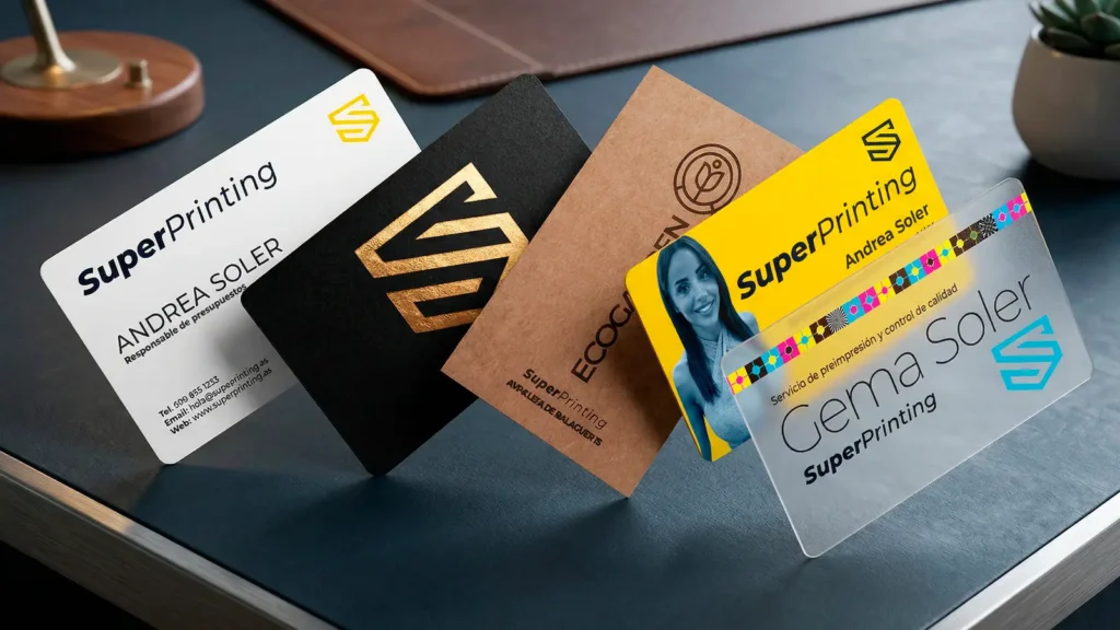 Diferentes tipos de tarjetas de visita