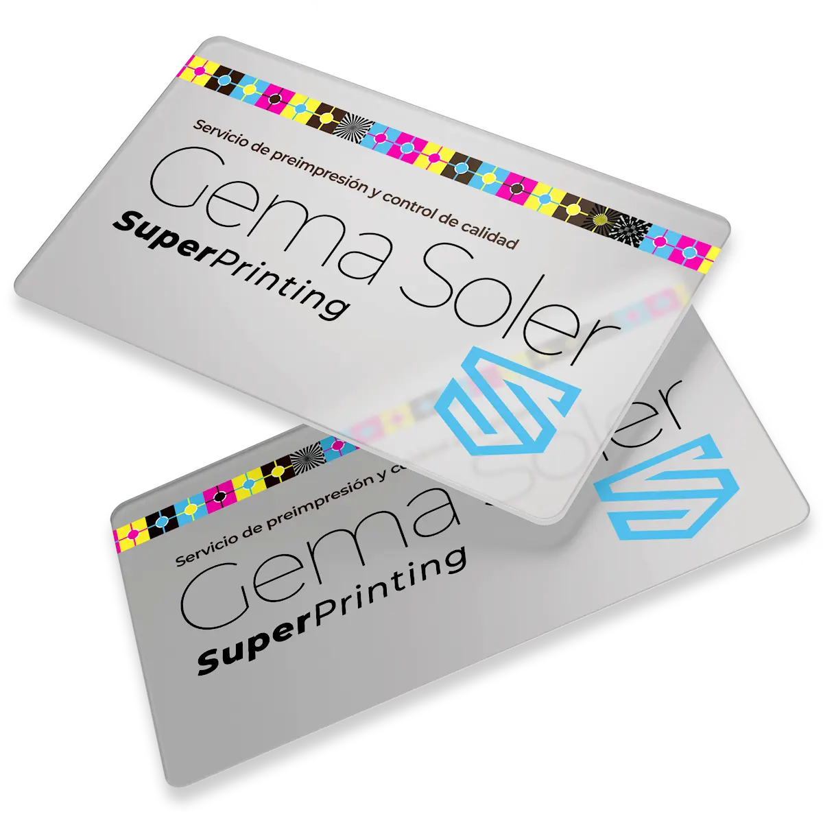 Imprimir tarjetas de vista translúcidas pvc en la imprenta online SuperPrinting