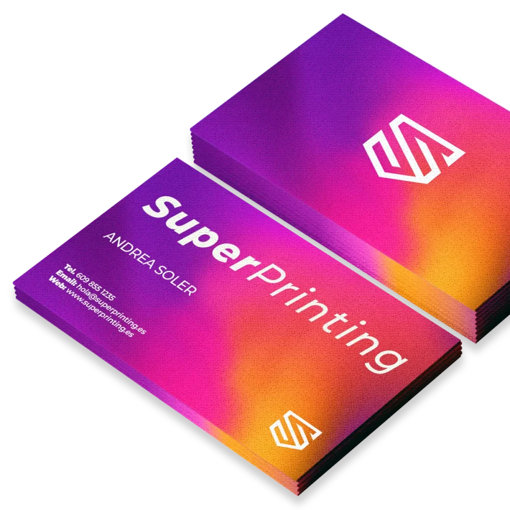Tarjetas profesionales personalizadas, diseño e impresión en SuperPrinting