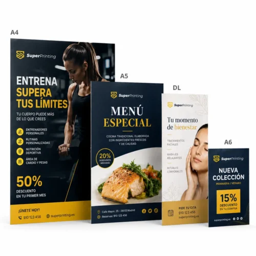 Medidas flyers publicitarios