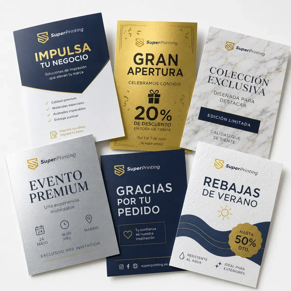 flyers-publicitarios-papeles-especiales-superprinting Imprimir flyers publicitarios