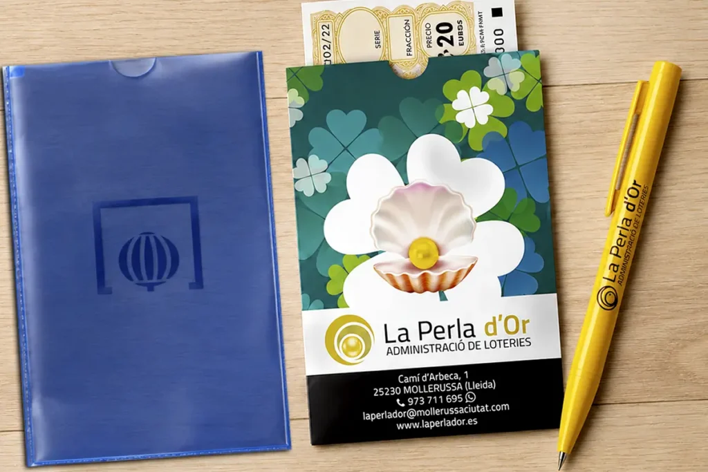 Fundas versus sobres de lotería de la Perla d'Or realizados en SuperPrinting