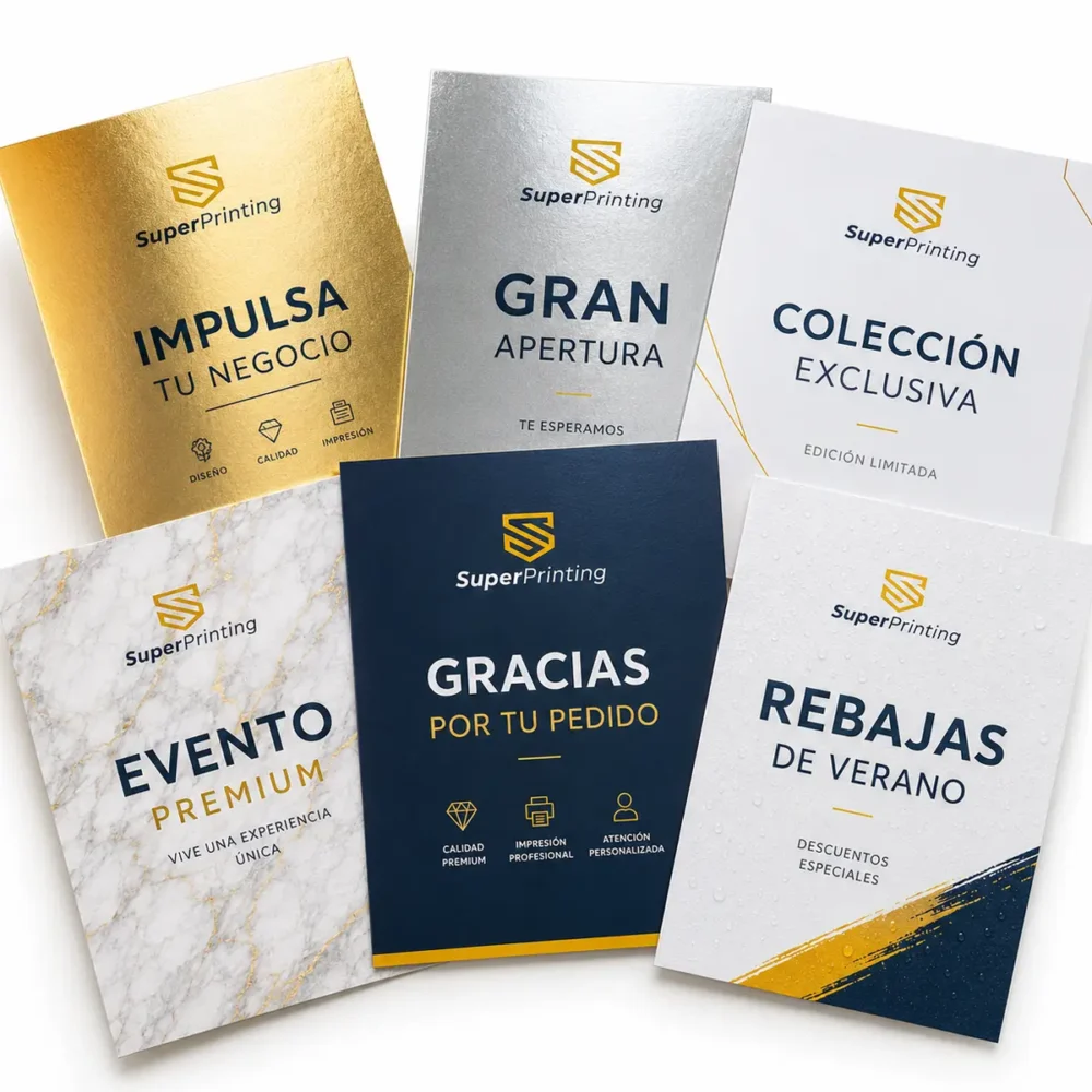 imprimir-flyers-papeles-especiales-superprinting Flyers publicitarios en papeles especiales personalizados de SuperPrinting