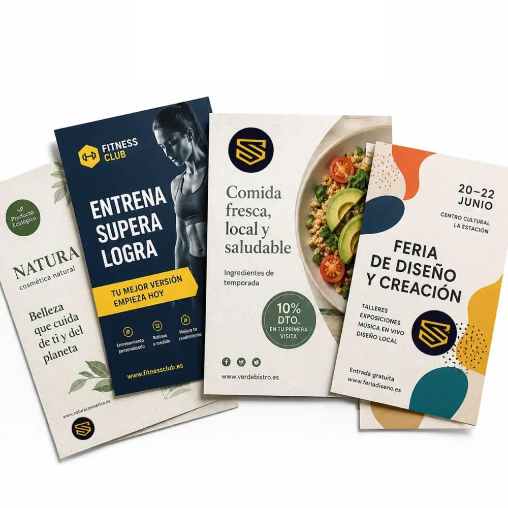 Imprimir flyers publicitarios en papel reciclado en SuperPrinting