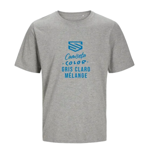 Camiseta Jack & Jones color gris claro mélange personalizada en SuperPrinting impresión online