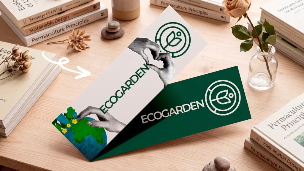 Puntos de libro ecológicos impresos en papel reciclado