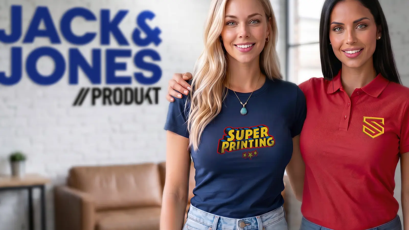 Ropa Jack & Jones personalizada con logo de empresa en SuperPrinting