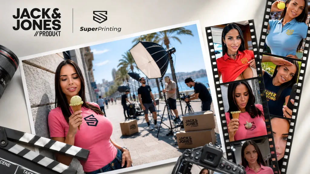 Shooting de ropa Jack and Jones personalizada en SuperPrinting