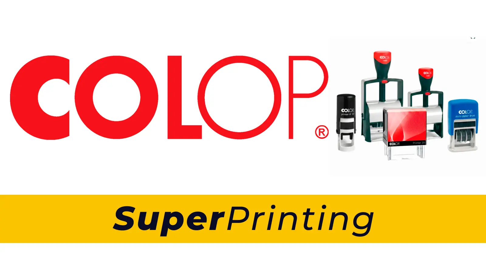 COLOP sellos de goma personalizados en SuperPrinting