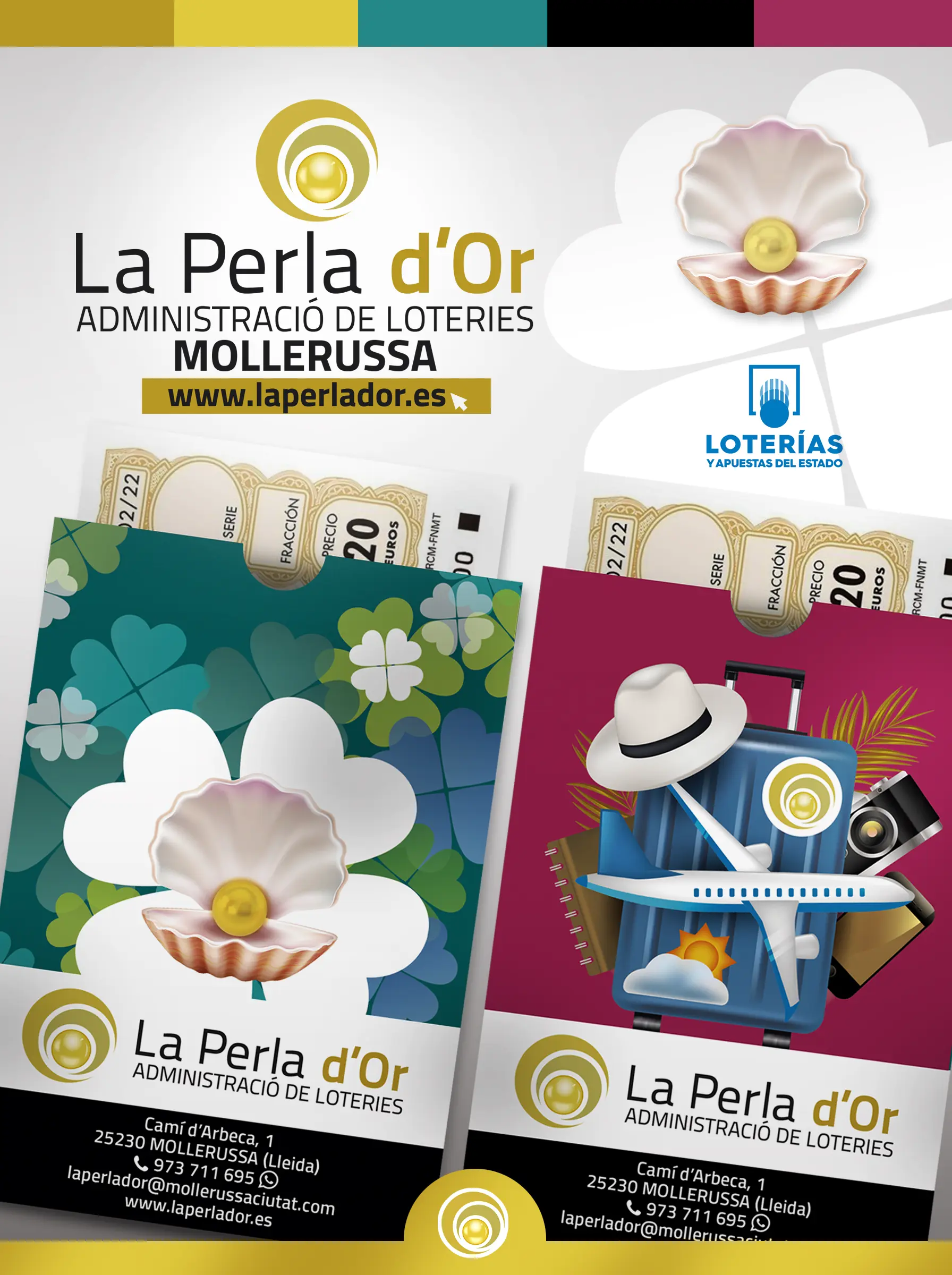 Sobres de lotería de papel porta décimos diseñados e impresos en SuperPrintng