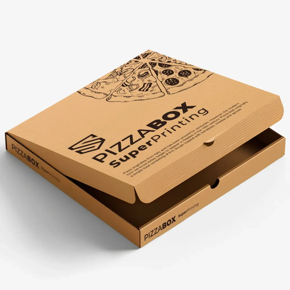 caja-de-pizza-kraft-personalizada Cajas de pizza en kraft personalizadas en SuperPrinting