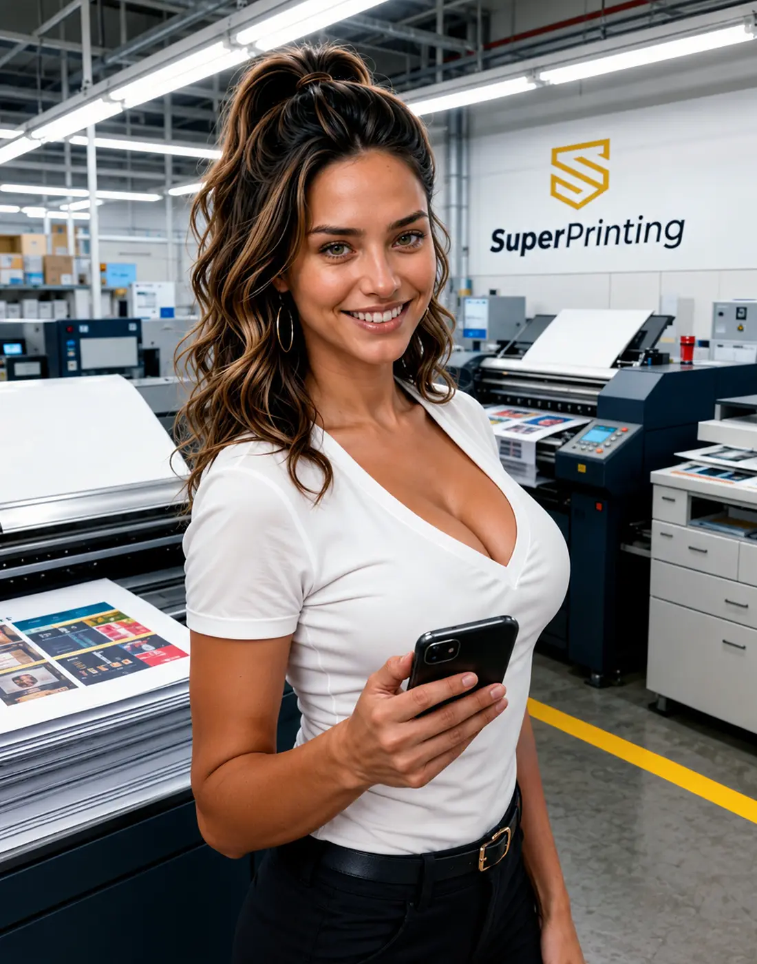 Carla Camps del servicio de atención al cliente de SuperPrinting