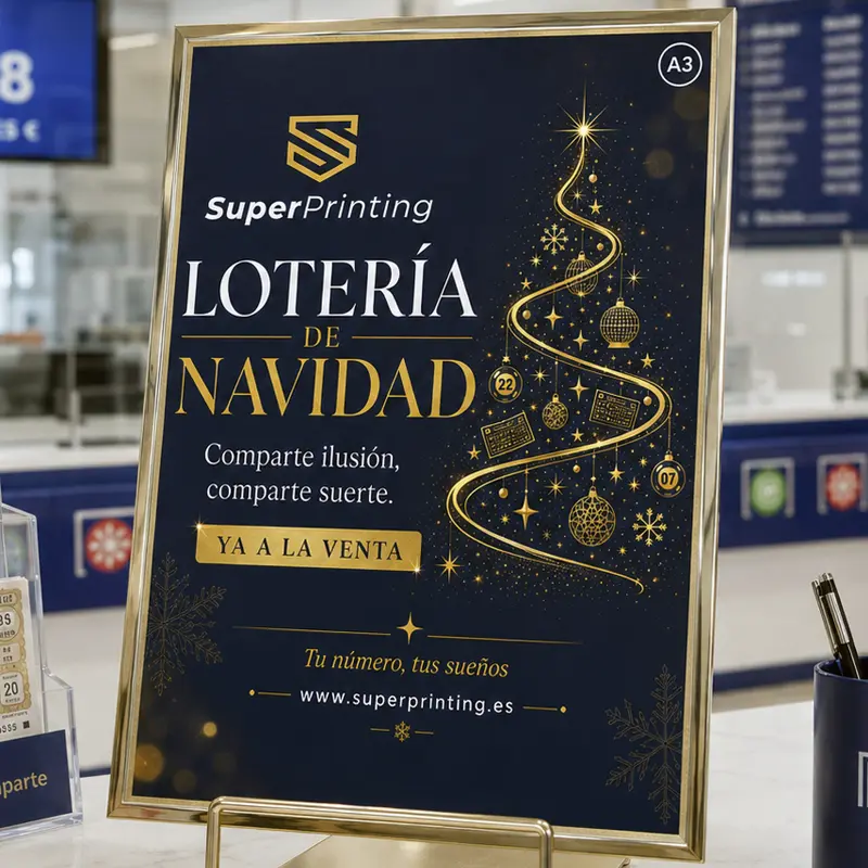 Diseño gráfico e imprenta para administraciones de lotería 4 cartel loteria navidad