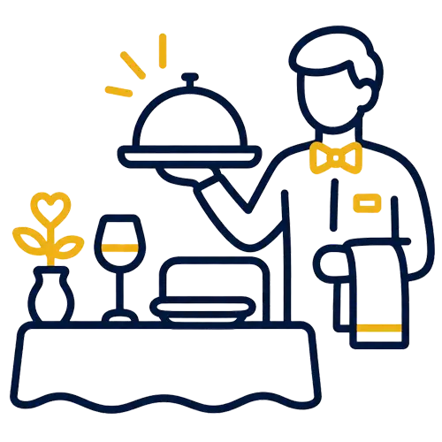 Diseño gráfico e imprenta para restaurantes y hostelería 19 icono imprenta para restaurantes servicio mesa