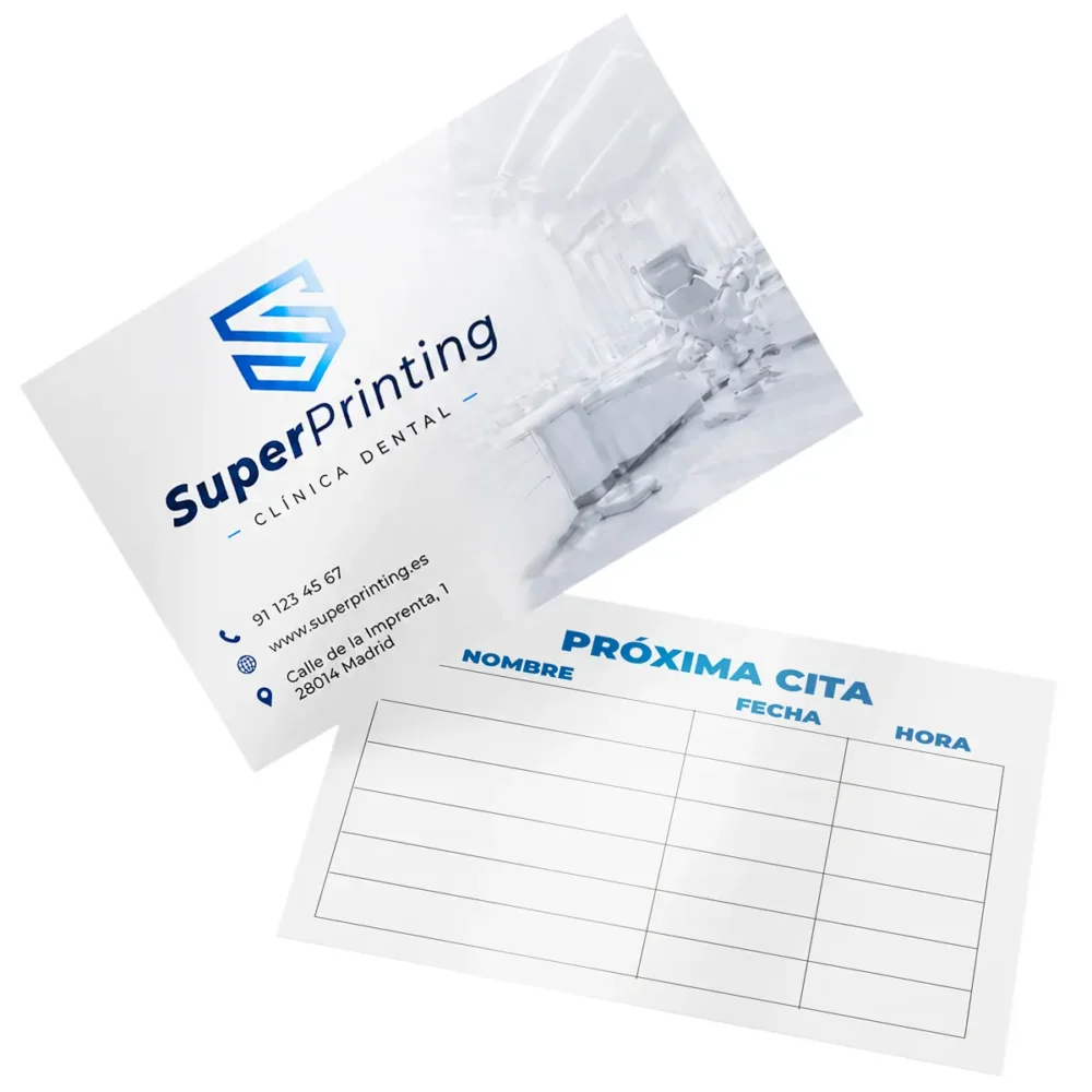 Imprimir tarjetas para citas personalizadas en SuperPrinting