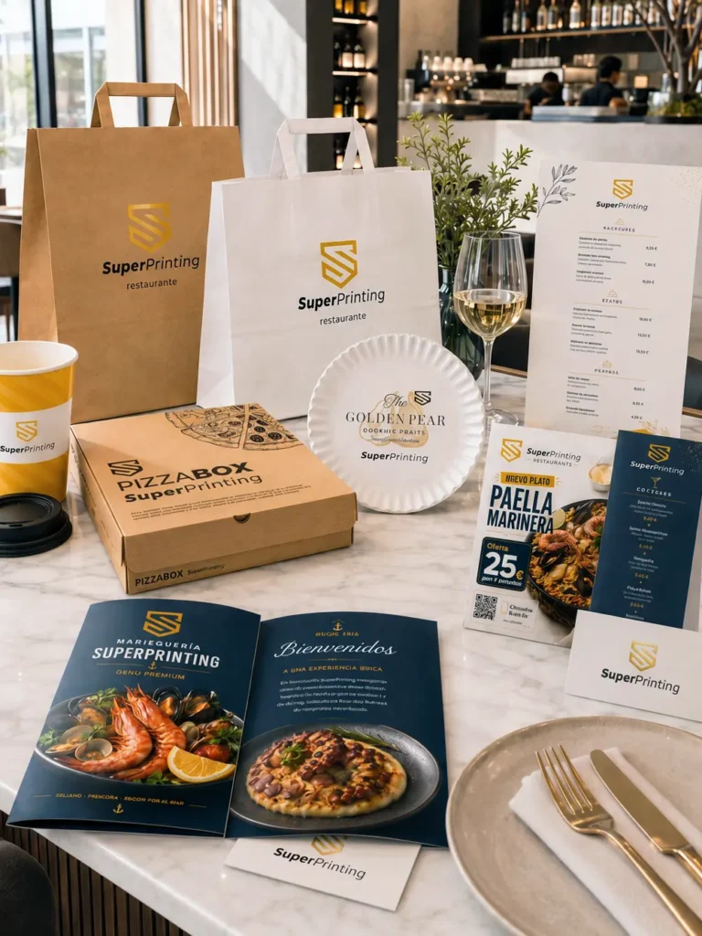 Diseño gráfico e imprenta para restaurantes y hostelería 2 Materiales de diseño gráfico e imprenta para restaurantes de SuperPrinting