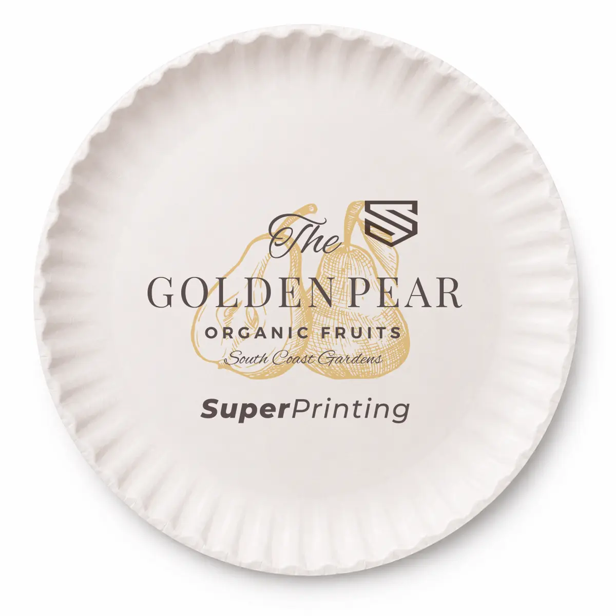 Imprenta para restaurantes y hostelería con diseño gráfico 19 Platos de cartón personalizados desechables de SuperPrinting