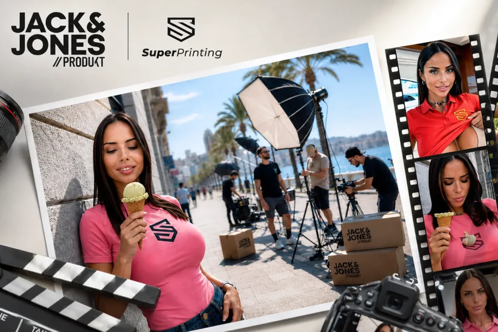 Shooting de ropa Jack & Jones Produkt personalizada por SuperPrinting