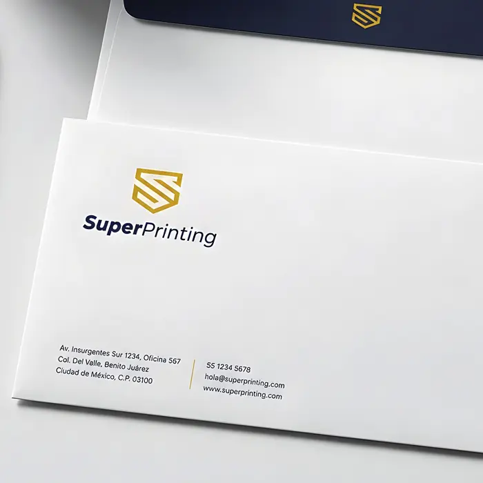 Sobres corporativos personalizados en SuperPrinting
