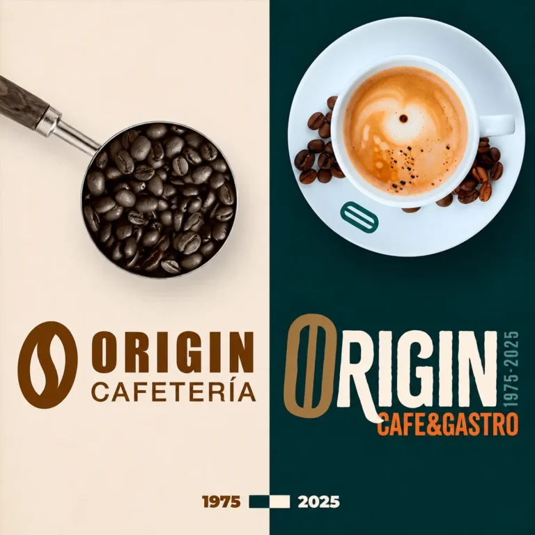 Evolución y rediseño del logotipo de Origin Café & Gastro