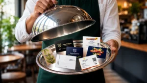 Tarjetas de visita para restaurantes, bares y cafeterías