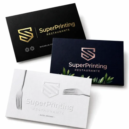 Tarjetas de visita para restaurantes de alta cocina en SuperPrinting