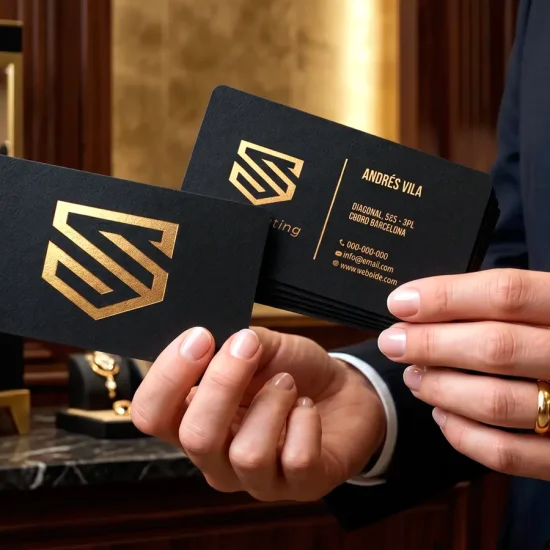 Tarjetas de visita premium con acabados elegantes y exclusivos
